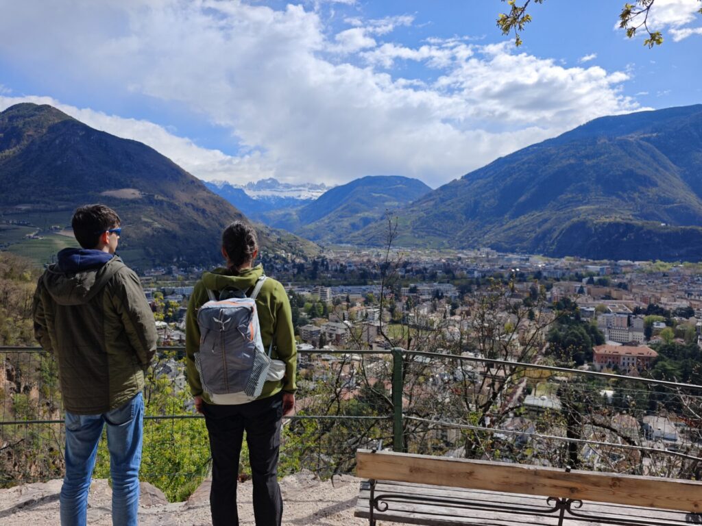 Ausblick von der Guntschnapromenade auf die Bozen Sehenswürdigkeiten